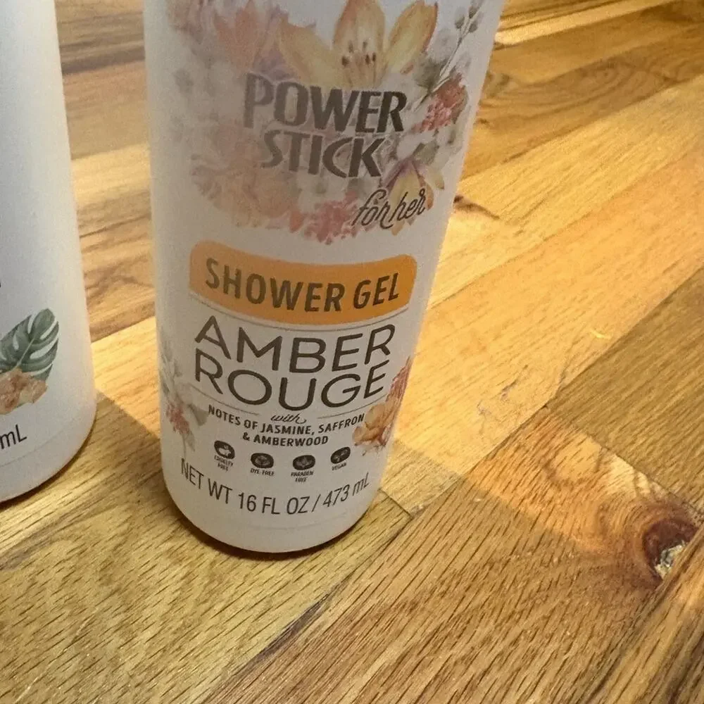 Power stick Shower Gel Trio - Brazilian Mist & Amber Rouge